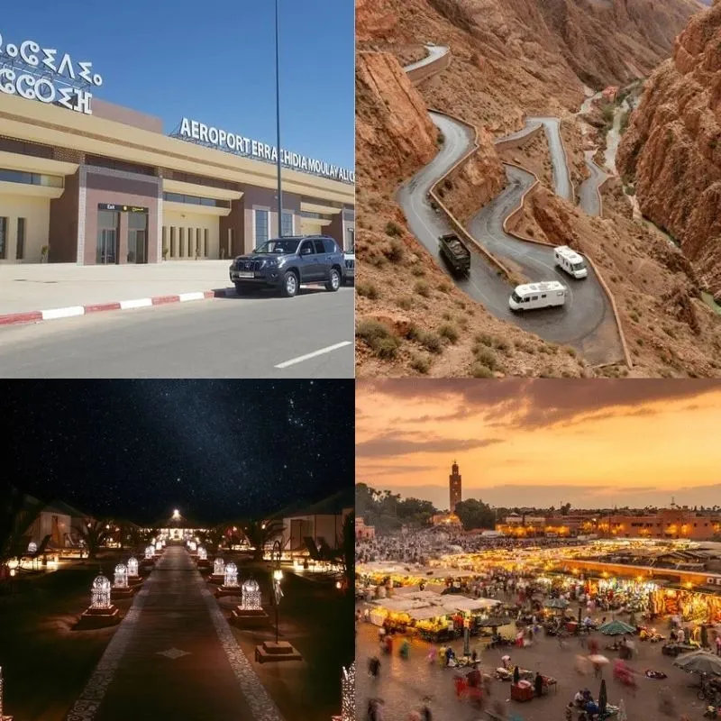 Las espectaculares Gargantas del Todra, una parada clave en el tour desde Errachidia